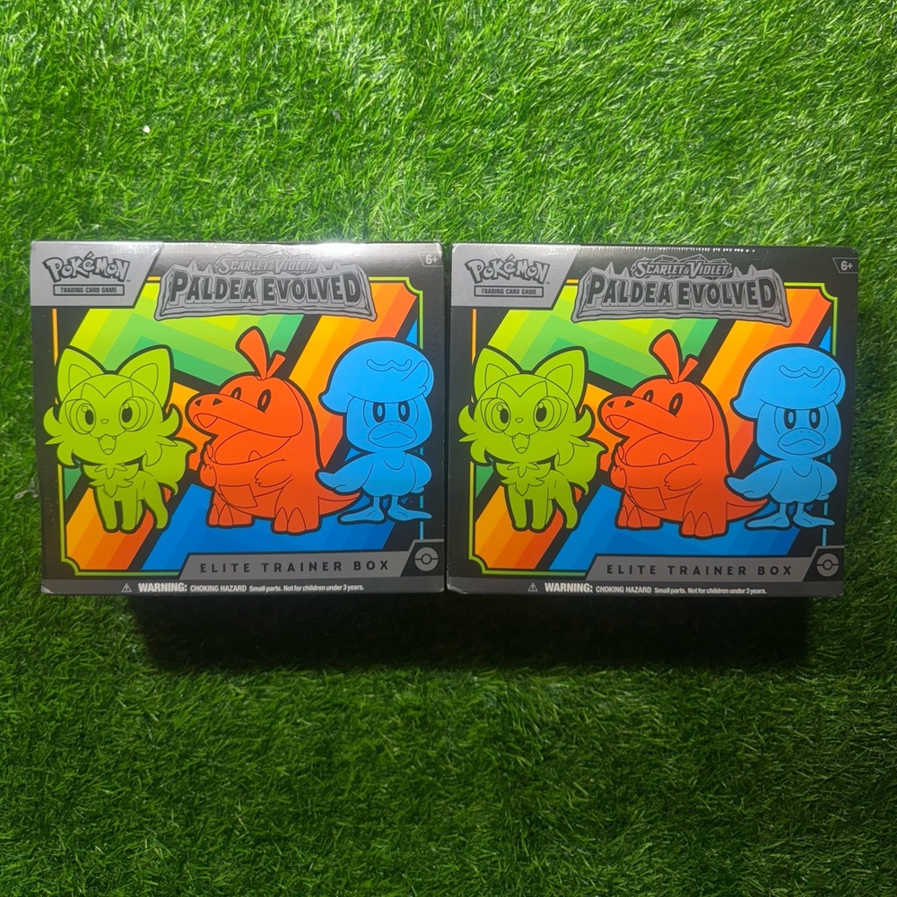 2x 2023 Pokemon Scarlet & Violet ‘Paldea Evolved Elite Trainer Box’